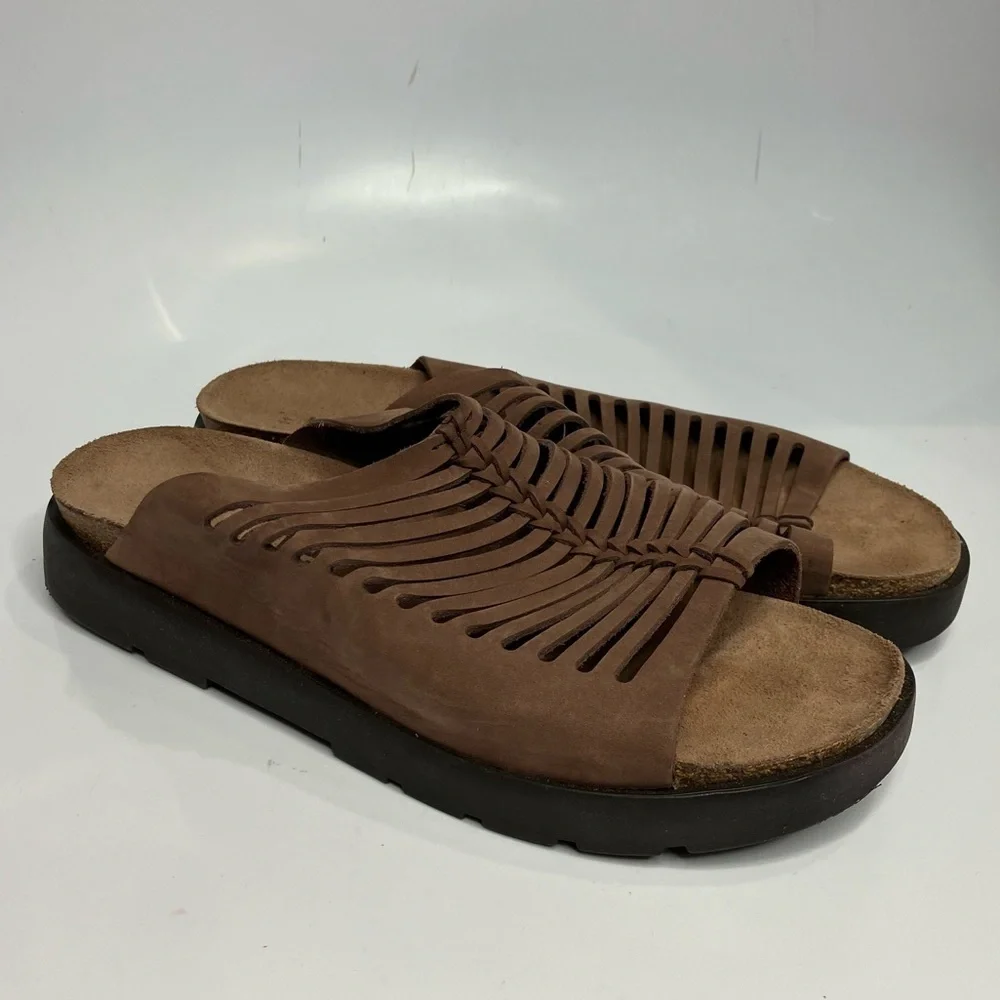 Nicole platform leather Sandals with cork footbed size‎ 11